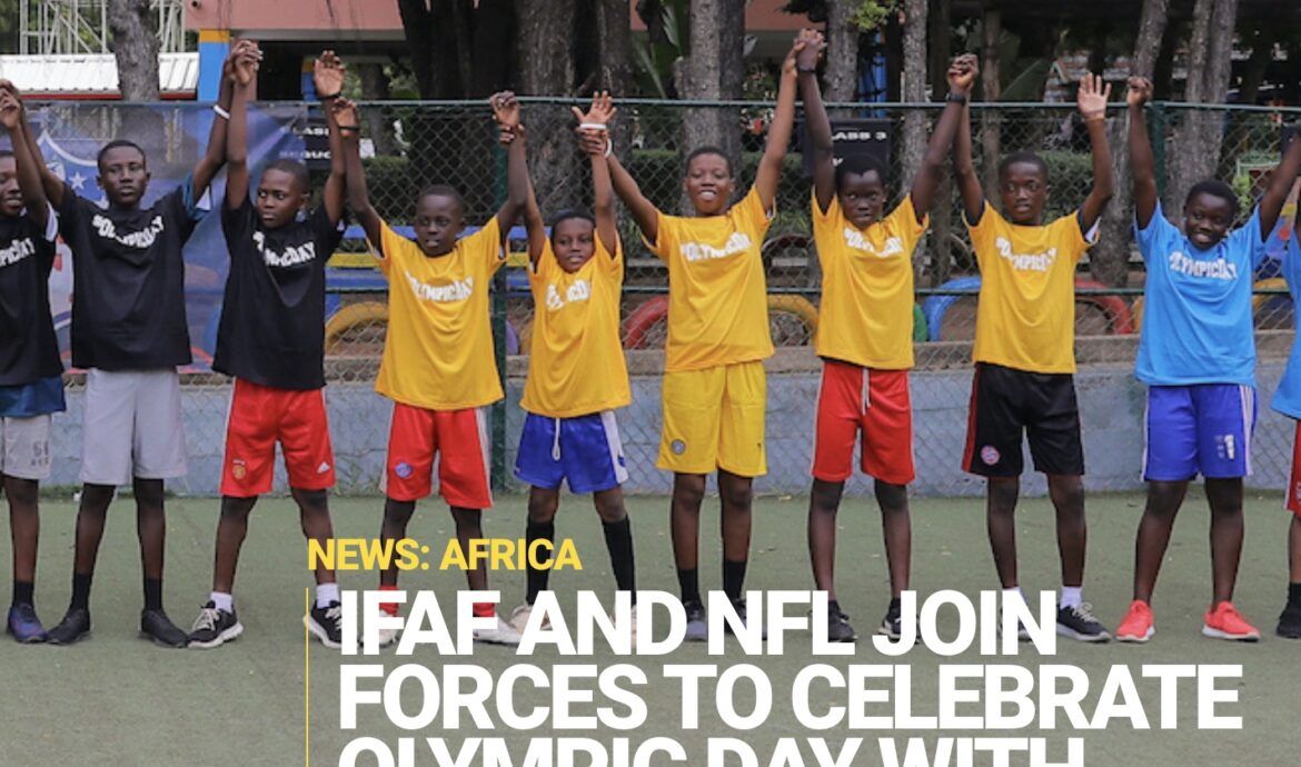 ​NFL players and Legends join school children in Ghana for Flag Football Day